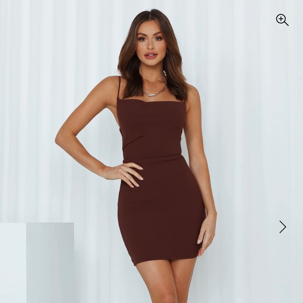 SUN SHINING ON ME DRESS CHOCOLATE